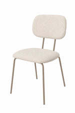 Silla Denver Chenille Beige Base Capuccino