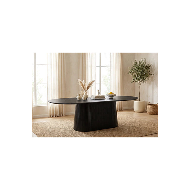 Mesa Salva Black Marquina Base Negra