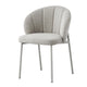 Silla Dublin Chenille Gris Base Capuccino