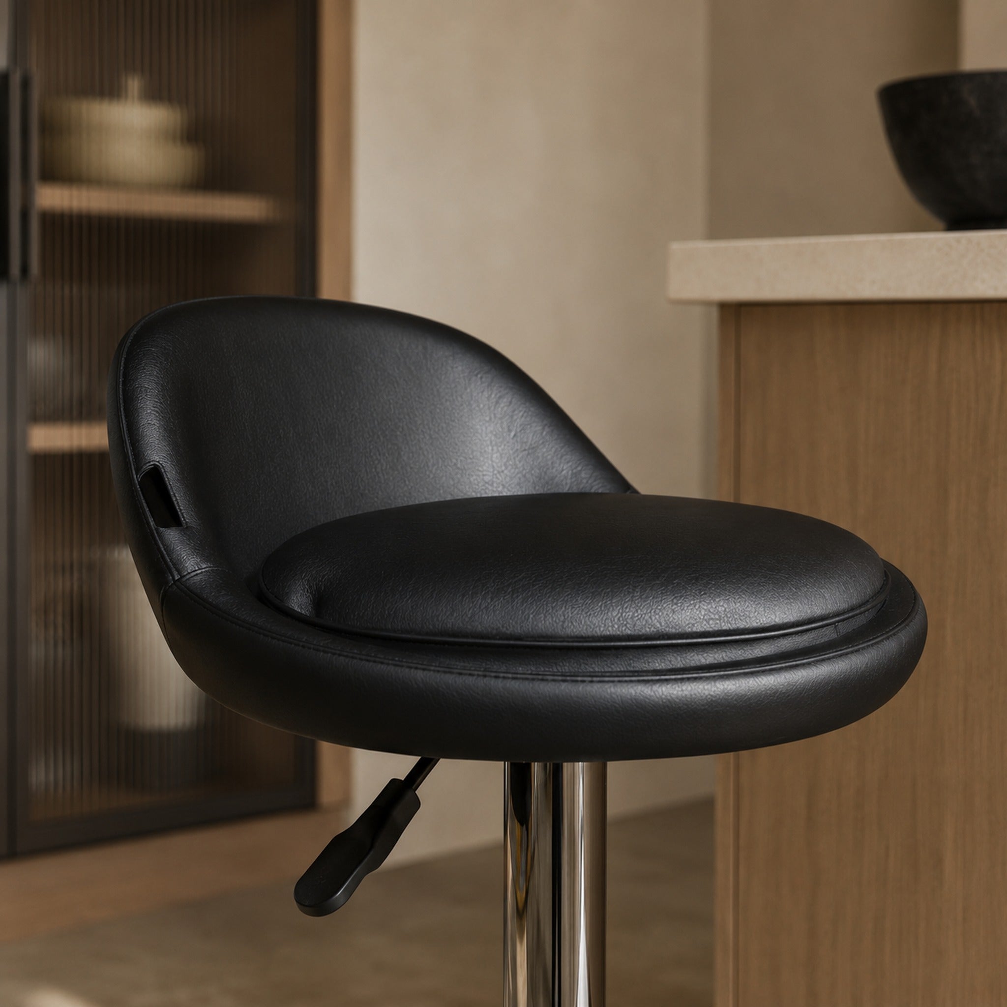 Banqueta Rava Ecocuero Negro