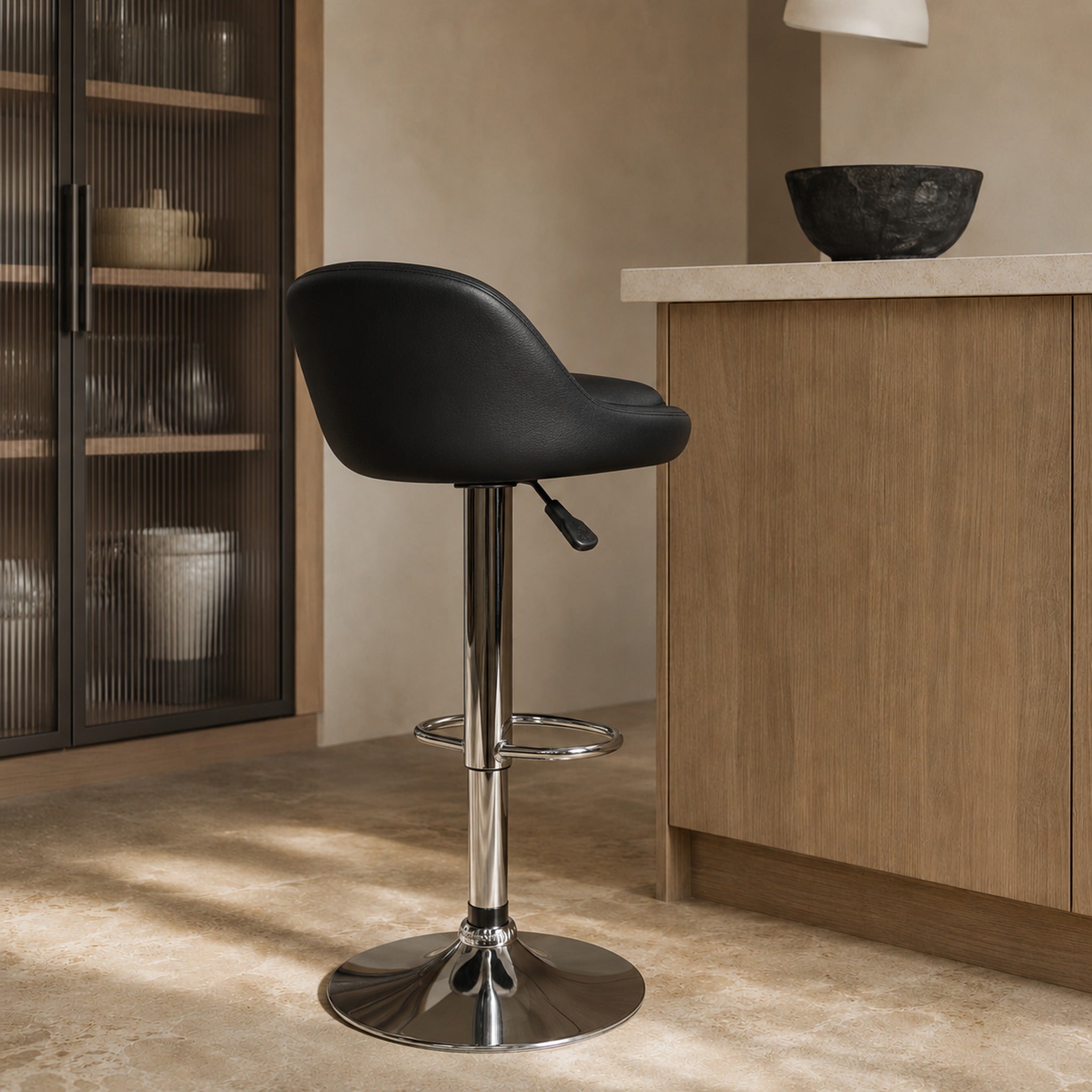 Banqueta Rava Ecocuero Negro