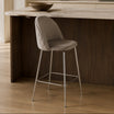 Banqueta Helia Pana Gris Oscuro Base Cromo