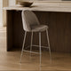 Banqueta Helia Pana Gris Oscuro Base Cromo