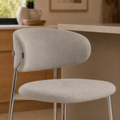 Banqueta Zuno Gris Claro Base Cromo