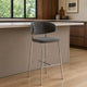 Banqueta Zuno Gris Oscuro Base Cromo
