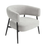 Sillón Dott Chenille Gris Base Negra