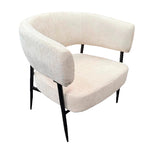 Sillon Dott Chenille Beige Base Negra