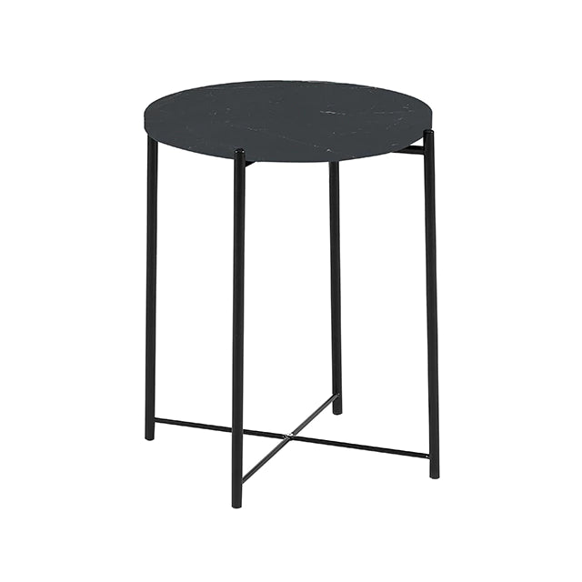 Mesa de Arrime Black Marquina Negra Base Negra