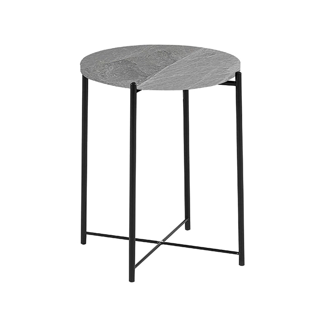 Mesa de Arrime Marmol Italiano Base Negra