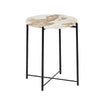 Mesa de Arrime Marmol Verona Base Negra