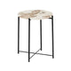 Mesa de Arrime Marmol Verona Base Negra
