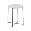 Mesa de Arrime Statuario Blanco Base Negra
