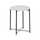 Mesa de Arrime Statuario Blanco Base Negra