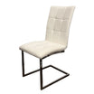 Silla Calia Ecocuero Blanca Base Cromo
