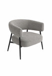 Sillon Dott Chenille Gris Oscuro Base Negra