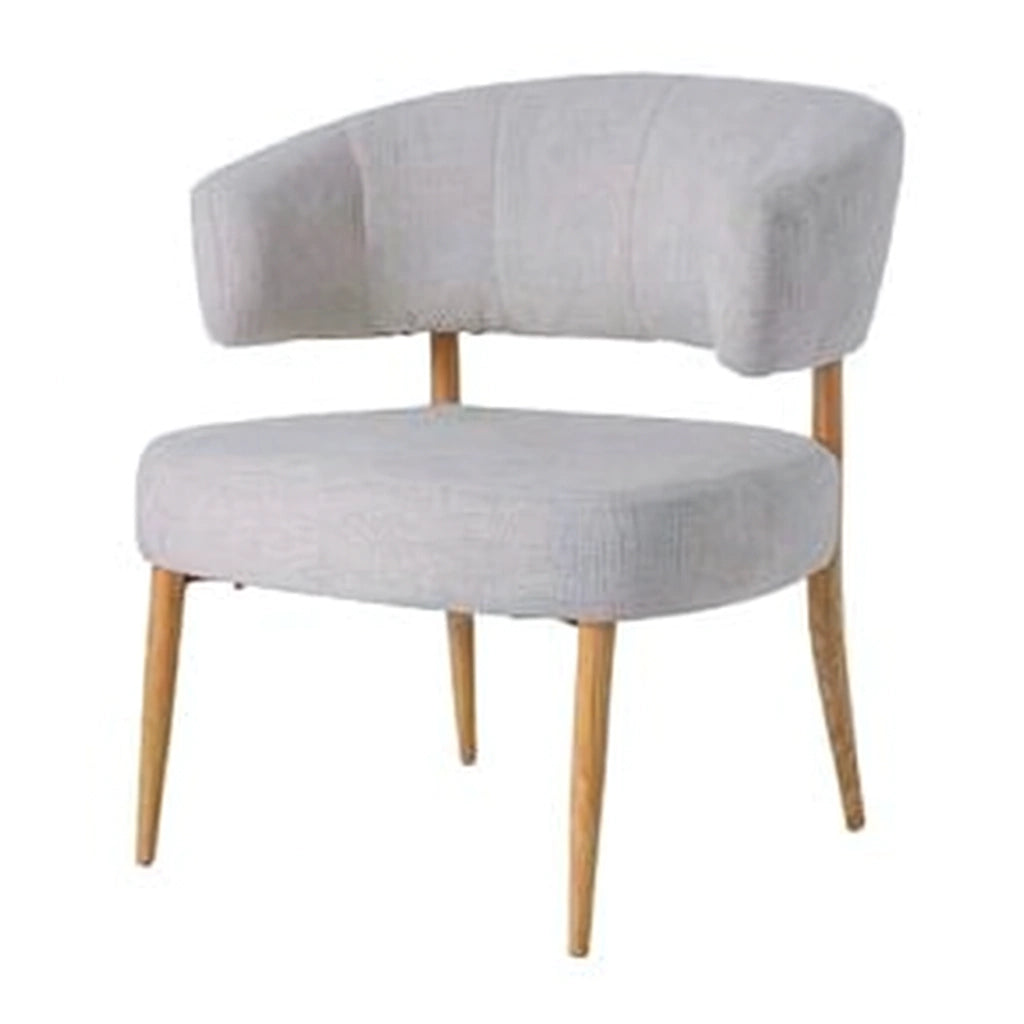 Sillón Bondie Chenille Beige Base Natural