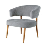 Sillón Bondie Chenille Gris Base Natural