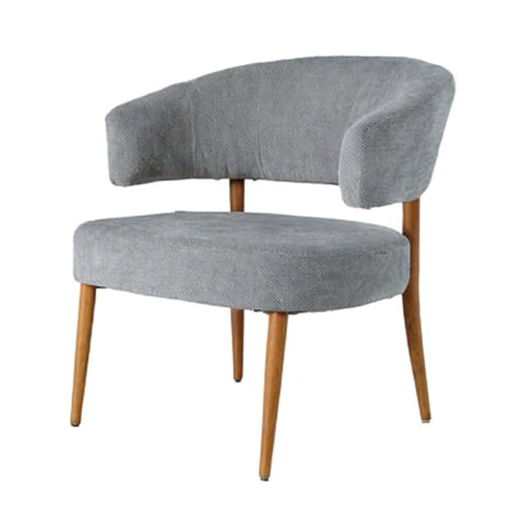 Sillón Bondie Chenille Gris Base Natural