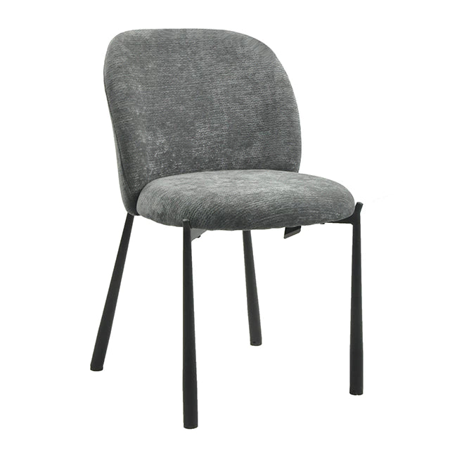 Silla Moni Gris Oscuro Base Negra