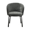 Sillón Melina Gris Oscuro Base Negra