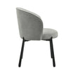 Sillón Melina Gris Claro Base Negra