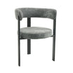 Sillón Jeanne Gris Oscuro Base Negra