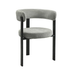 Sillón Jeanne Gris Claro Base Negra