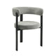 Sillón Jeanne Gris Claro Base Negra