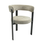 Sillón Jeanne Taupe Base Negra