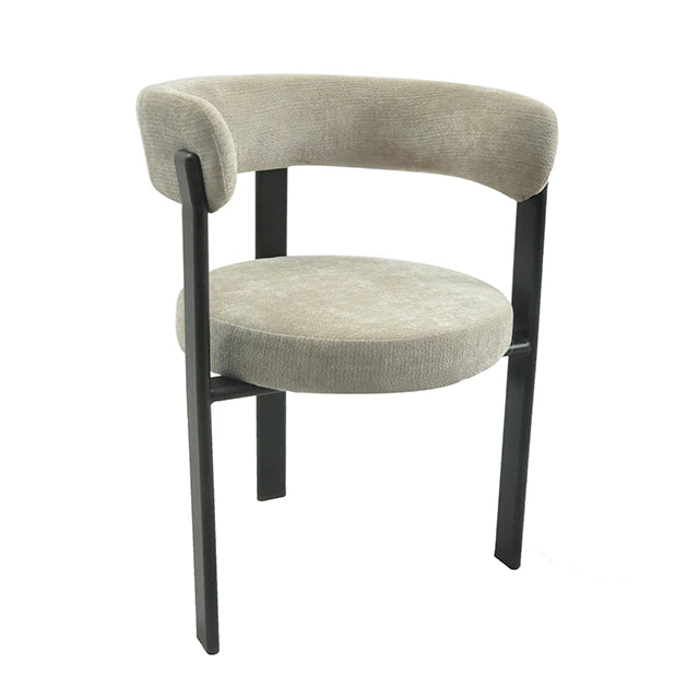 Sillón Jeanne Taupe Base Negra