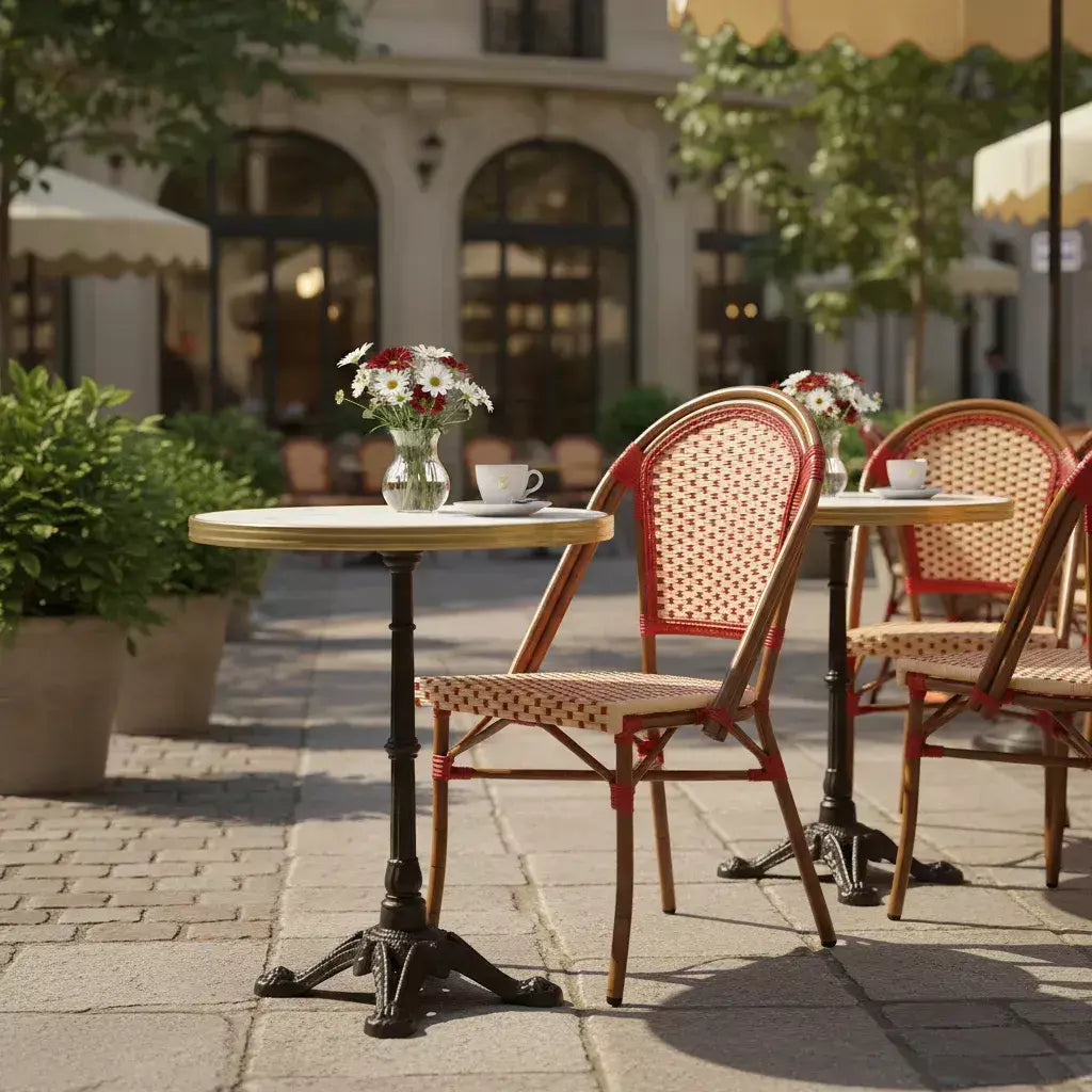 Silla Louvre Trenzada Roja