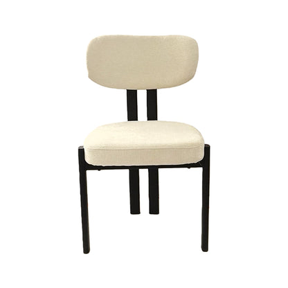 Silla Burdeos Tapizado Beige Base Negra