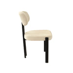 Silla Burdeos Tapizado Beige Base Negra