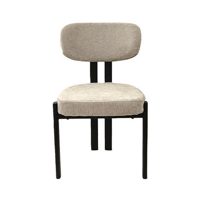 Silla Burdeos Tapizado Gris Claro Base Negra