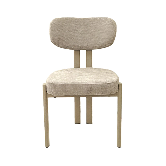 Silla Burdeos Tapizado Gris Claro Base Capuccino