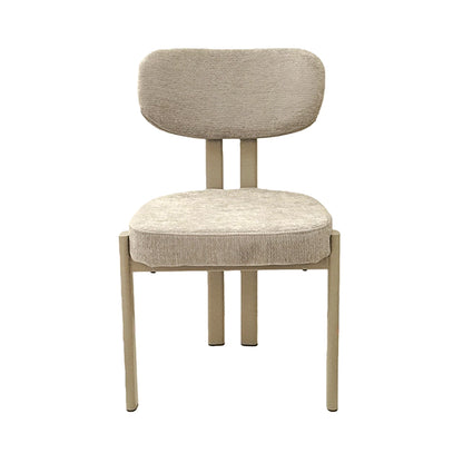 Silla Burdeos Tapizado Gris Claro Base Capuccino