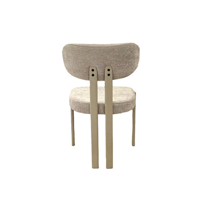 Silla Burdeos Tapizado Gris Claro Base Capuccino