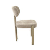 Silla Burdeos Tapizado Gris Claro Base Capuccino