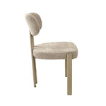 Silla Burdeos Tapizado Gris Claro Base Capuccino