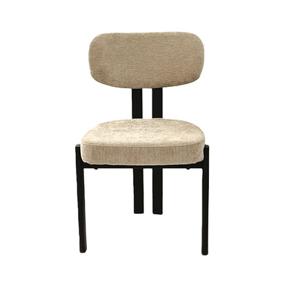 Silla Burdeos Tapizado Taupe Base Negra