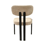 Silla Burdeos Tapizado Taupe Base Negra