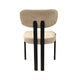 Silla Burdeos Tapizado Taupe Base Negra