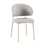 Silla Pragal Gris Claro Base Capuccino