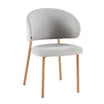 Silla Pragal Gris Claro Base Madera