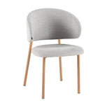 Silla Pragal Gris Claro Base Madera