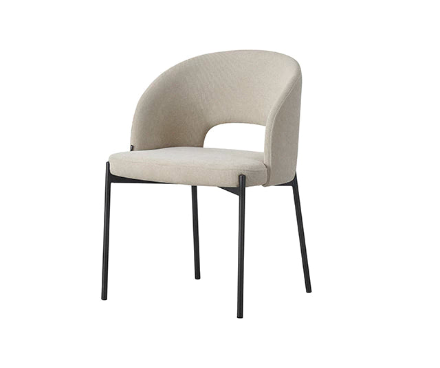 Silla Yuna Beige Base Negra