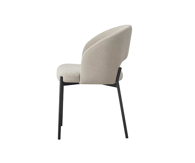 Silla Yuna Beige Base Negra