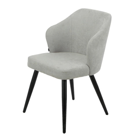 Silla Brisa Gris Claro Base Negra