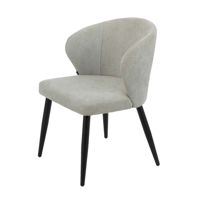 Silla Mónaco Gris Claro Base Negra
