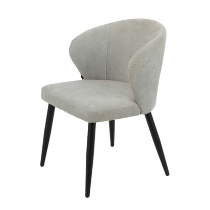 Silla Mónaco Gris Claro Base Negra